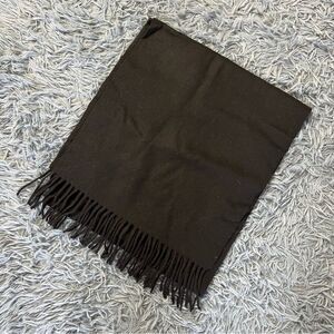 Vintage Burberry Black Wool Scarf